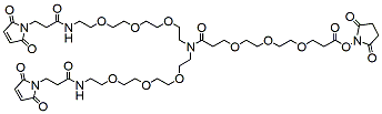 Molecular structure of the compound: N-(NHS ester-PEG3)-N-bis(PEG3-Mal)