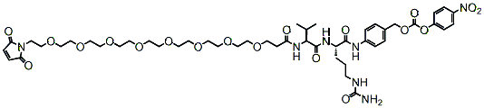 Molecular structure of the compound: Mal-PEG8-Val-Cit-PAB-PNP