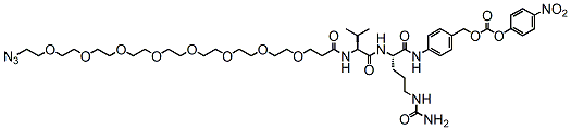 Molecular structure of the compound: Azido-PEG8-Val-Cit-PAB-PNP