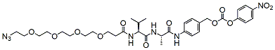 Molecular structure of the compound: Azido-PEG4-Val-Ala-PAB-PNP