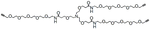Molecular structure of the compound: Tri(propargyl-PEG5-NHCO-ethyloxyethyl)amine