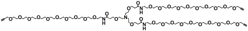Molecular structure of the compound: Tri(propargyl-PEG10-NHCO-ethyloxyethyl)amine