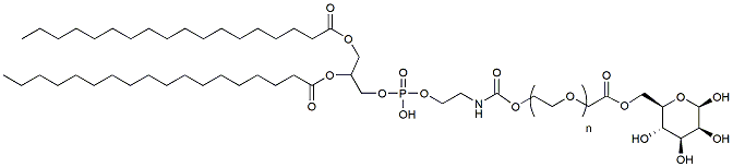 Molecular structure of the compound: DSPE-PEG-Mannose, MW 5,000