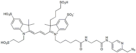 Molecular structure of the compound: Cy3 Picolyl Azide