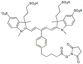 Molecular structure of the compound: IR 650 NHS ester
