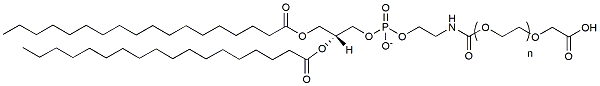 Molecular structure of the compound: DSPE-PEG-CH2COOH, MW 3,400