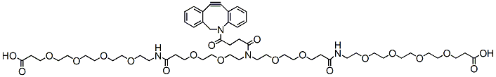 Molecular structure of the compound: N-DBCO-N-bis(PEG2-amide-PEG4-Acid)