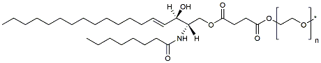 Molecular structure of the compound: C8 PEG Ceramide, MW 2,000
