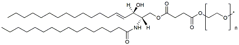 Molecular structure of the compound: C16 PEG Ceramide, MW 2,000