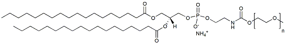 Molecular structure of the compound: 18:0 PEG PE, MW 350