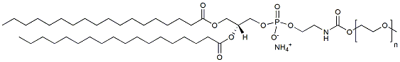Molecular structure of the compound: 18:0 PEG PE, MW 3,000