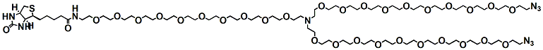 Molecular structure of the compound: N-(Biotin-PEG10)-N-Bis(PEG10-azide)