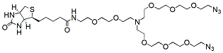 Molecular structure of the compound: N-(Biotin-PEG2)-N-Bis(PEG3-azide)