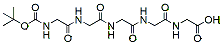 Molecular structure of the compound: (tert-Butoxycarbonyl)glycyl-glycyl-glycyl-glycyl-glycine