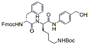 Molecular structure of the compound: Fmoc-Phe-Lys(Boc)-PAB