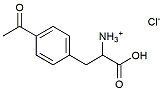 Molecular structure of the compound: 3-(4-Acetylphenyl)-2-aminopropanoic acid hydrochloride