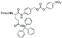 Molecular structure of the compound: Fmoc-Gln(Trt)-PAB-PNP