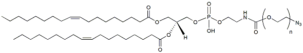 Molecular structure of the compound: DOPE-PEG-Azide, MW 1,000