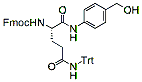Molecular structure of the compound: Fmoc-Gln(Trt)-PAB-OH