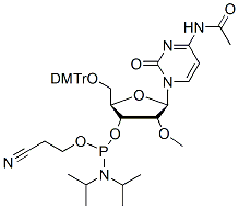 Molecular structure of the compound: 5-O-DMT-2-OMe-Acetyl-Cytidine-CE Phosphoramidite