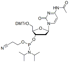 Molecular structure of the compound: 5-O-DMT-N4-Acetyl-2-Deoxycytidine-CE phosphoramidite