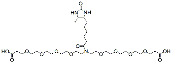 Molecular structure of the compound: N-Desthiobiotin-N-bis(PEG4-Acid)