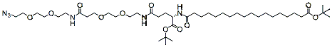 Molecular structure of the compound: t-butyl-C18-D-Glu-OtBu-PEG2-amide-PEG2-azide