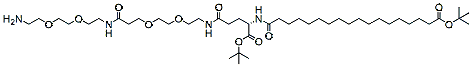 Molecular structure of the compound: t-butyl-C18-D-Glu-OtBu-PEG2-amide-PEG2-amine
