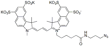 Molecular structure of the compound: Sulfo-Cy3.5 azide
