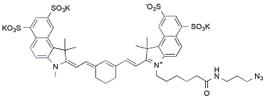 Molecular structure of the compound: Sulfo-Cy7.5 azide