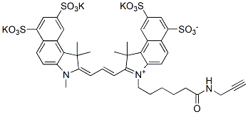 Molecular structure of the compound: Sulfo-Cy3.5 alkyne