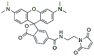 Molecular structure of the compound: TAMRA maleimide, 6-isomer