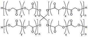 Molecular structure of the compound: 4-arm PLGA, MW 40,000