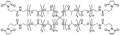 Molecular structure of the compound: 4-arm PLGA-Mal, MW 30,000