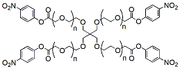 Molecular structure of the compound: 4-Arm PEG-NPC, MW 2,000