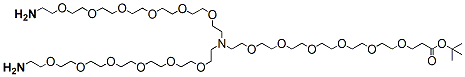 Molecular structure of the compound: N-(t-butyl ester-PEG6)-N-bis(PEG6-amine)