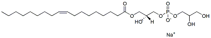 Molecular structure of the compound: 1-Oleoyl-2-hydroxy-sn-glycero-3-PG, Sodium salt
