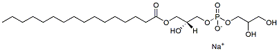 Molecular structure of the compound: 1-Palmitoyl-2-hydroxy-sn-glycero-3-PG, Sodium salt