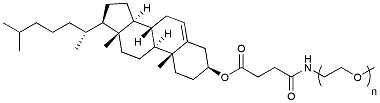 Molecular structure of the compound: mPEG-Cholesterol, MW 2,000