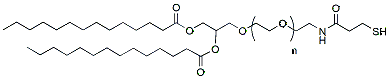 Molecular structure of the compound: Thiol-PEG-DMG, MW 2,000
