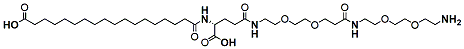 Molecular structure of the compound: Acid-C18-D-Glu-PEG2-amide-PEG2-amine