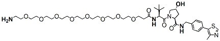 Molecular structure of the compound: (S, R, S)-AHPC-PEG8-Amine, HCl salt