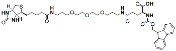 Molecular structure of the compound: Fmoc-Glu(biotinyl-PEG)-OH