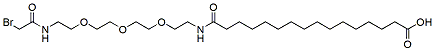 Molecular structure of the compound: 16-(Bromoacetamido-PEG3-ethylcarbamoyl)pentadecanoic acid