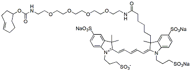 Molecular structure of the compound: BP Fluor 647-PEG4-TCO