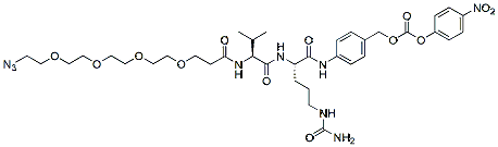 Molecular structure of the compound: Azido-PEG4-Val-Cit-PAB-PNP
