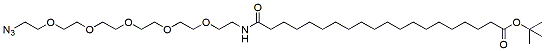 Molecular structure of the compound: Azide-PEG5-c18-t-butyl ester
