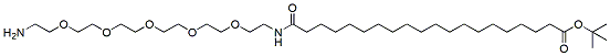 Molecular structure of the compound: Amine-PEG5-c18-t-butyl ester