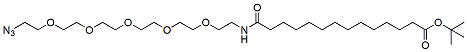 Molecular structure of the compound: 14-(Azide-PEG5-ethylcarbamoyl)tridecanoic t-butyl ester