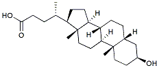 Molecular structure of the compound: (3β,5β)-3-Hydroxycholan-24-oic acid